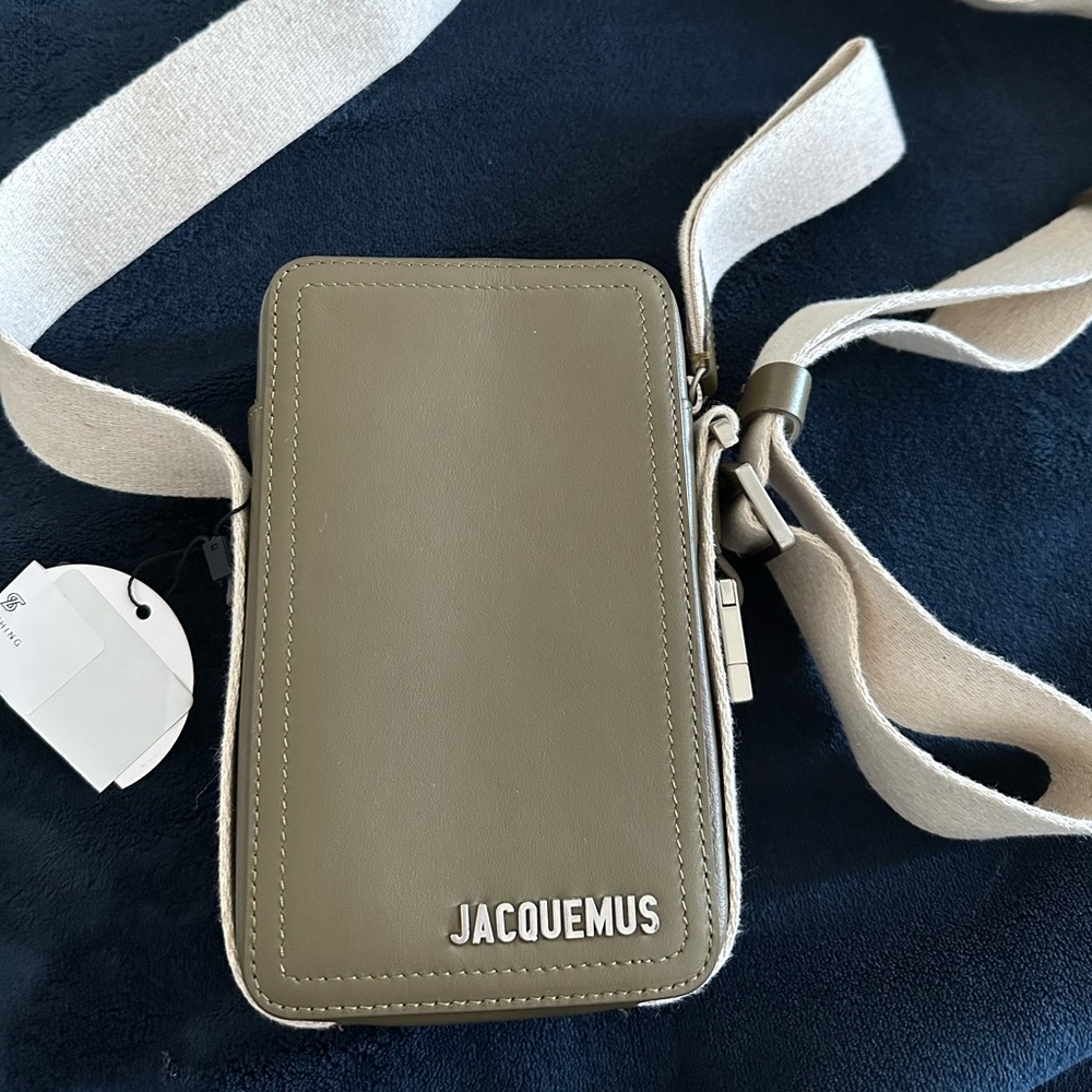 Jacquemus Khaki and Cream Belt Bag